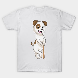 Dog at Baseball with Baseball bat T-Shirt